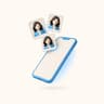 Illustration of uploading selfies from your phone