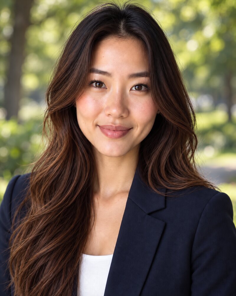 Headshot on a park background