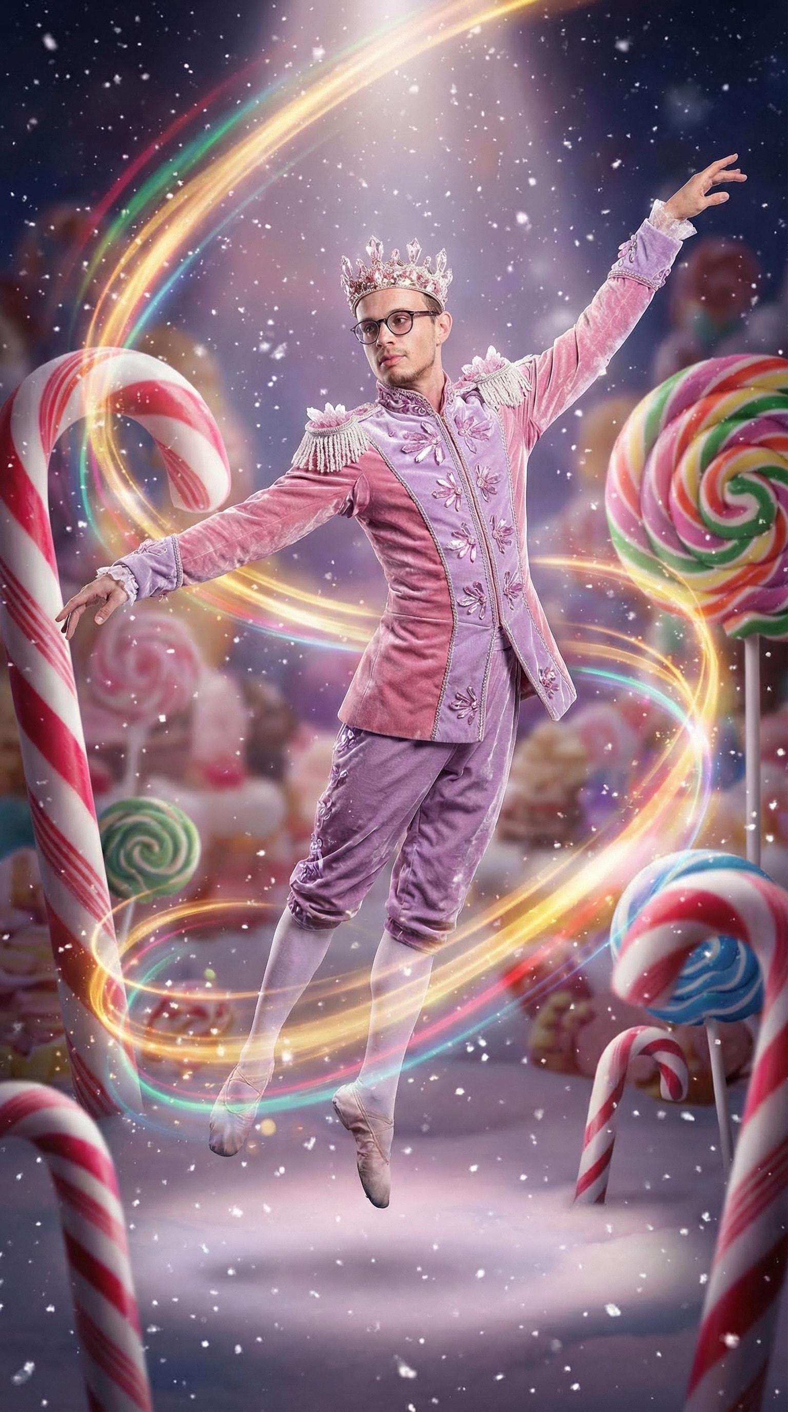 Enchanted Christmas portrait in a magical